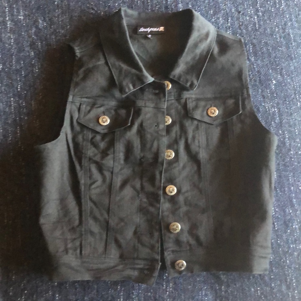 Sourpuss essential vest in black size small